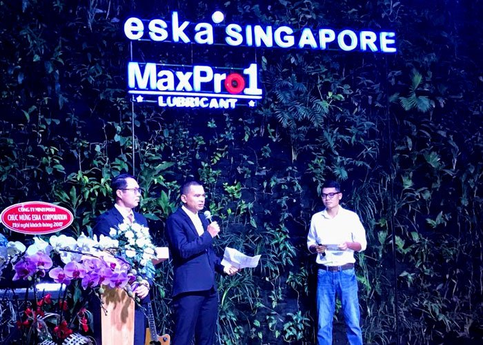Tổng giám đốc ESKA Corp Nguyễn Văn Hải trong Lễ ra mắt ESKA®SINGAPORE và MaxPro 1